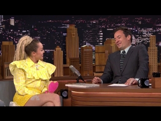 miley cyrus - the tonight show with jimmy fallon (2015) big ass